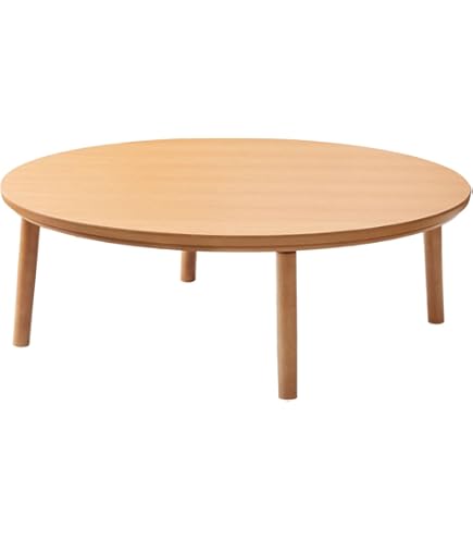 Amazon.co.jp : [ベルメゾン] こたつテーブル 節あり オーク材 円形