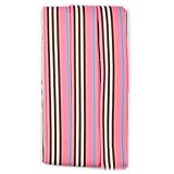 MYmama ストライプ グログランリボン 25mm幅 4.5m ソフトタイプ (ピンク×スカイブルー)