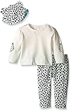 Rosie Pope Little Girls 3 Piece Animal and Ombre French Terry Top Printed Jersey Leggings and Jersey