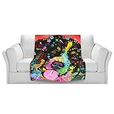ブランケットウルトラソフトFuzzy 4サイズ！DIANOCHEデザインからby Dean Russo Saint Bernard Dog Home Decor Unique Designer芸術的ス