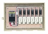 未来工業 屋外電力用仮設ボックス (漏電しゃ断器・分岐ブレーカ・コンセント内蔵) C15-6C4