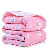 JINALV 6重ガーゼ 肌にやさしい　子供　毛布　ベビーブランケット　大判　ひざ掛け　ガーゼタオル　子供バスタオル　ベビーケット　湯上りタオル　ふわふわ　タオル　赤ちゃん　 70*140cm (森の