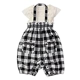 （ラ・ポシェ・ビスキュイ）La poche biscuit ロンパース×Ｔシャツセット女の子/出産祝い/半袖 /ベビー 80 ブラック
