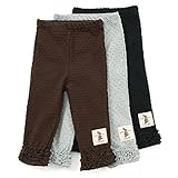 Youpi! 子供服 女の子 スパッツ ブラウン グレー(90cm/95cm/100cm/110cm) (100cm, ブラウン)[K018]