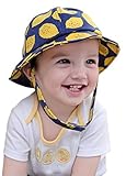 GEMVIE ビーチハット 子供 サファリハット つば広 男の子 日よけ UVカット 帽子 キッズ 女の子 綿 ひも付き 保育園 春夏 日焼け かわいい (ネイビー)