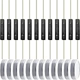 JYUDAUFU 15個プラスチックリードスイッチ/ 2.5mm × 14mm通常開NOリードコンタクトセンサー/ブラックリレー磁気誘導スイッチ、ドア窓センサーアラーム用小型多用途丸型マグネット15個付き