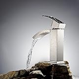 排水溝Greenspring真鍮の滝シングルハンドルシンク蛇口ミキサータップ G-86025N-2-6