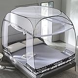 QFFL wenzhang 家庭用折りたたみ式ユートの蚊帳/学生寮の部屋便利な蚊帳/実用的な密閉式防蚊通気/蚊帳スタンド（2色可能） (色 : A, サイズ さいず : 1.5M)