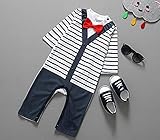 (プチプライム) Petit Prime ベビー服 キッズ 赤ちゃん ボーダー ロンパース 蝶ネクタイ お呼ばれ 結婚式 パーティー お披露目 出産祝い 記念撮影 プレゼント 可愛い 春 秋 キュート