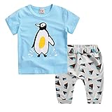 【SEBLES】ベビー 赤ちゃん キッズ 男の子 半袖 Tシャツ ズボン セット コットン 綿 カジュアル わんぱく 元気 春 夏 キャラクター プリント 柄物(タイプA,100cm)