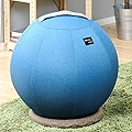 [山善] バランスボール 55cm バランスチェア (土台/空気入れ/カバー/取っ手付き) 椅子 インテリアに馴染みやすい ネイビー JHBS-55(NV)