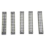 SODIAL(R)5ｘ600V 15A 12ポジション　12Pデュアル　カバーされたバリア　スクリューターミナルブロック