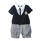 ベビー キッズ 赤ちゃん 子供服 洋装フォーマル 紳士風 男の子 半袖 カバーオール ロンパース 春夏 結婚式 お宮参り 七五三 節句 入園式 入学式 出産祝い ギフトxw013