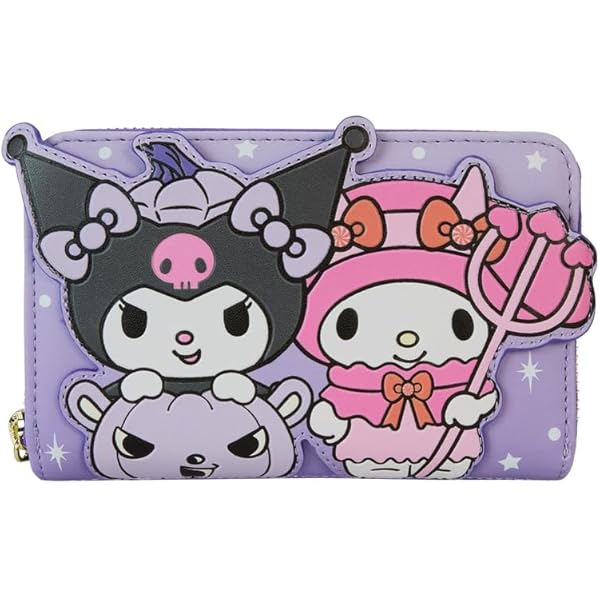 ⭐日本未発売レア！⭐ loungefly サンリオ クロミ 二つ折り財布 新品 sanrio クロミ キルティング二つ折りウォレット : サンリオ