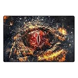 vantaso Horrible Dragon Zombie Eye Soft Foamドアマットfor Children Non Skidゲームエリアラグ子供寝室、プレイルーム、保育園装飾31 x 