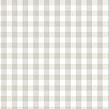 lola (ロラ) インテリアDIY用PVCシート クリエイティブ・フォイル のり付き45cm×3m ギンガムチェック 麻色 LOA6008