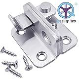 qy Extra StrongスライドボルトラッチゲートラッチドアロックキャビネットロックステンレススチールBrushed Finish --右開き