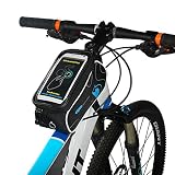 自転車 トップチューブバッグ,Qshiba 自転車サドルバッグ 6.0 インチ 自転車 フロントバッグ すまほスタンド スマホホルダー バッグ サイクリングフレームバッグ 自転車 バイク フレーム バック 収納可能 ナビ 防水 自転車 スタンド 5.5インチ サドルバッグフロントバッグ 自転車 すまほスタンド iPhone 7 6/6S/Plus Xperia 対応 携帯ホルダー バイク収納アクセサリー