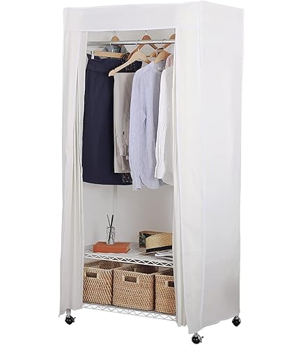 Amazon｜ディノス 衣類収納 ハンガーラック パイプハンガー 洗える