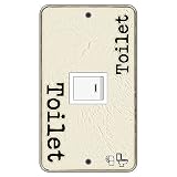 スイッチカバー スイッチプレート トイレ2 Toilet2 1つ穴