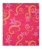 York Wallcoverings DK6109SMP Disney Kids Star Glitter 8 x 10 Wallpaper Memo Sample, Magenta/Pink/Ora