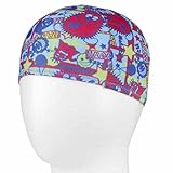 ボーイズキッズ水着[baby’s Dream(ベビーズドリーム)]男の子|男児用モンスター柄水泳帽子(スイムキャップ) Sサイズ ブルー
