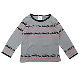 【秋冬物】 chocola(ショコラ) ガーゼ天竺クルマPt長袖Tシャツ 120cm /チャコール NO.CH-1514-13007