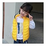 秋冬　子供服　暖かい　波紋　厚手　ベスト　着心地良い　保温する　防寒　黄色い　140