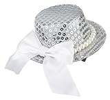 GEMVIE ヘアアクセサリー キッズ 髪飾り 子供 ヘアピン ミニハット ヘッドドレス ガールズ プリンセス 髪留め 写真撮影 発表会 シルバー