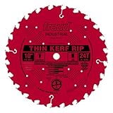 Freud LU87R010 10-Inch 24-Tooth FTG Thin Kerf Ripping Saw Blade with 5/8-Inch Arbor and PermaShield 