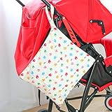 Honel ベビーカー用 防水バッグ 防滴 ポケット 多機能小物入れ 可愛い おむつ吊り袋 魚
