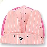 Spinas(スピナス) キッズ ベビー 帽子 キャップ ロゴ うさぎ ストライプ メッシュ 夏 ワイヤー つば かわいい 日よけ UVカット 熱中症 防止 おでかけ 男の子 女の子 全3色 ブラック