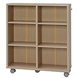 アイリスオーヤマ 収納カート 幅60×奥行20×高さ70cm フレンチオーク SYD-6020