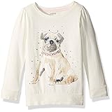 Gymboree Little Girls' Long Sleeve Ivory Dog Graphic Tee Snow Bunny 5 [並行輸入品]