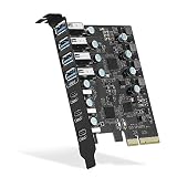 PCIe - USB 3.2 Gen 2カード 20Gbps帯域幅 7つのUSBポート(4つのUSB Type-Aと3つのType-Cポート)、PCI Express(PCIe)拡張カード デスクトップPC用