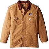 NCAA Washington Huskies Boy 's Weathered Chore Coat ブラウン
