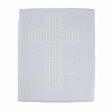 Woven Baby Cross Blanket (White) by Simply Charming