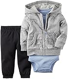 Carter's Baby Boys 3-Piece Short-Sleeve Safari Bodysuit Tiger 9 Months [並行輸入品]