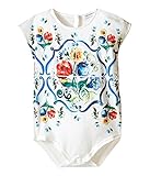 [ドルチェアンドガッバーナ] Dolce & Gabbana Kids ガールズ Escape Maiolica Floral Jersey One-Piece (Infant) ワンピース Whit