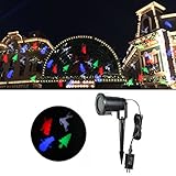 KING DO WAY 　　ガーデンライト　　　4led　　プロジェクション機能ライト　防水　LED 機能ライト　取り外し簡単　（ホリデー照明ライト、クリスマスライト、ガーデンライト、風景ランプ、ステ