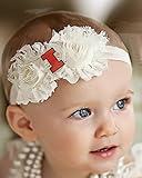 Illinois Fighting Illiniベビー/幼児用Shabby Flowerヘアリボンヘアバンド Newborn - 3 months/ 13"