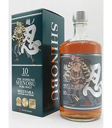 Amazon.co.jp: 越ノ忍 ピュアモルトウイスキー10年 700ml（化粧箱入り