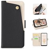 CASSYOOK for moto g66j 5g ケース 手帳型 moto g66y 5g ケース 財布型 カードポケット付き モトローラ g66j ケース 全面保護 カード収納 横置きスタンド機能 高級PUレザー おしゃれ 上質な手触り 擦り傷防止（motorola moto g66j 5G / motorola moto g66y 5G対応）ブラック