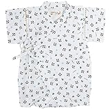 甚平 ロンパース ベビー 男の子 綿100% 日本製生地 グレコ カバーオール ヨット/白-9640 70cm