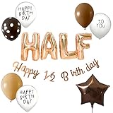 regalo ハーフバースデー バルーン 飾り付け セット ガーランド HALF 6カ月 お祝い 記念撮影 装飾 1/2 かざりつけ（ヴィンテージルック・ハーフBD・エアリー）