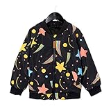 Nice Days（ナイス　ディズ）　 子供服 秋 ウインドブレーカー ブルゾン ジャケット 星空柄 男の子 女の子 ジュニア 防水 防風 通園 通学用 (100)