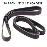 1/2"x12" 600 Grit 10 Pk Silicon Carbide Sanding Belts Fits Original Work Sharp [並行輸入品]