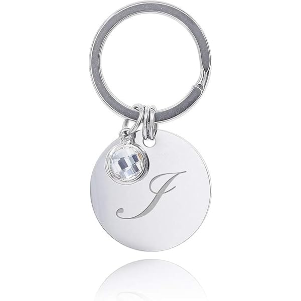 Amazon.co.jp: [kizamiya] イニシャル キーホルダー 名入れ 誕生石