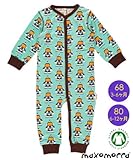 北欧スウェーデンのベビー服 長袖 カバーオール Astronaut 3-9ヶ月 9-18ヶ月 Maxomorra マクソモーラ (68cmサイズ)