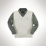 【並行輸入】RALPH LAUREN(ラルフローレン) キッズ 人気定番コットンニットベスト 7T（130サイズ）